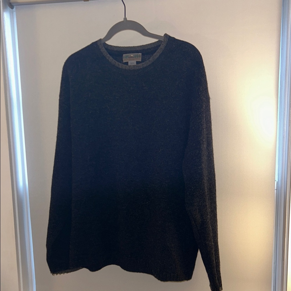 Classic Navy Blue with gray trim Crewneck Sweater